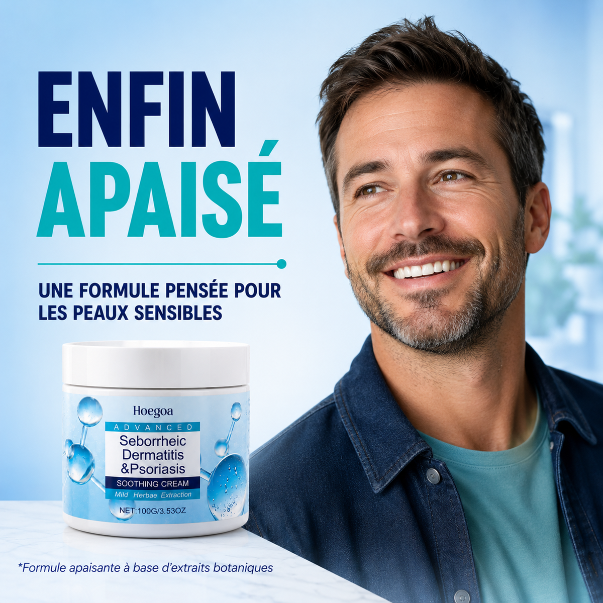 Crème anti-squames — barbe et peau